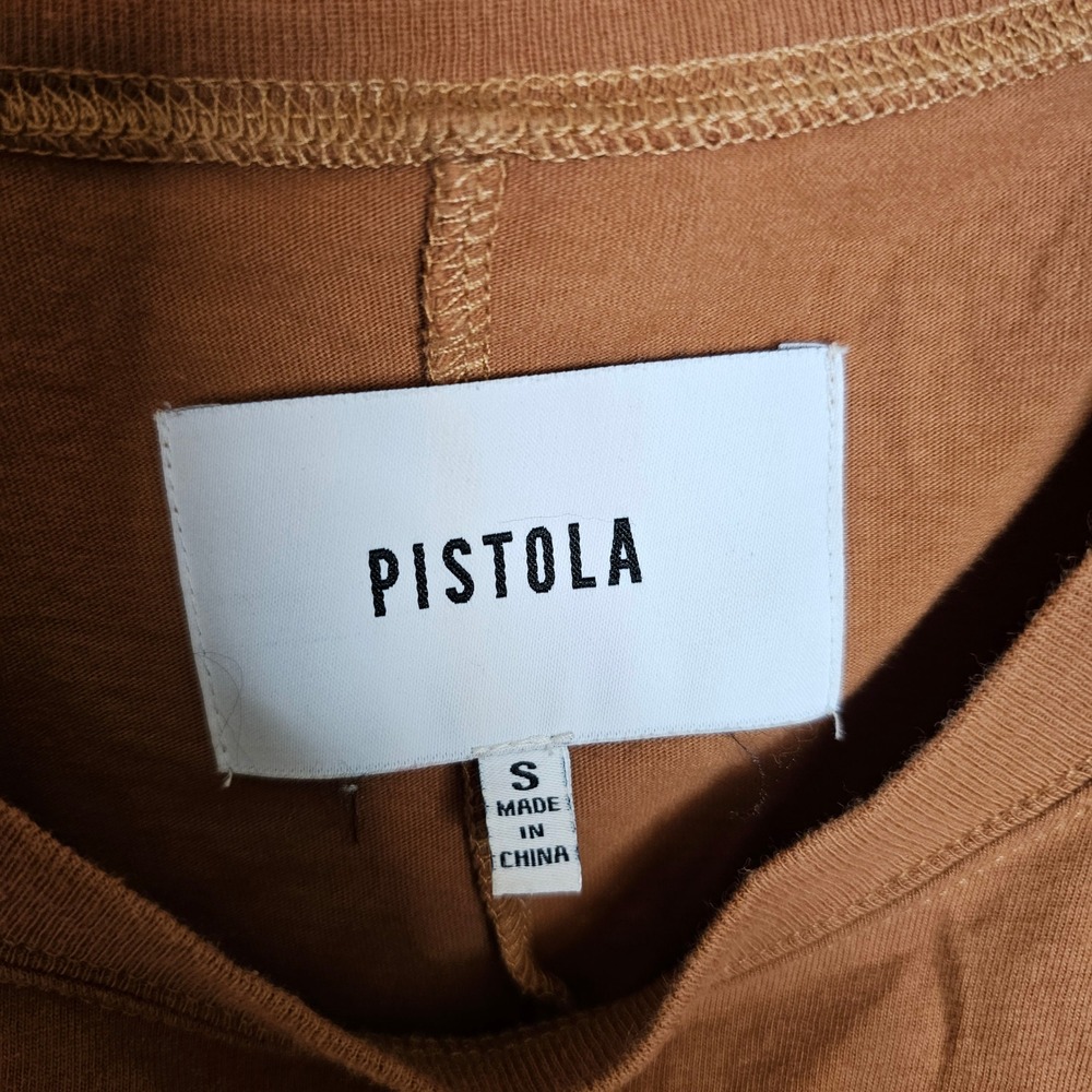Pistola Trina Muscle Tee Rust Tan Brown Oversized T Shirt‎ Top Size Small - Picture 5 of 8